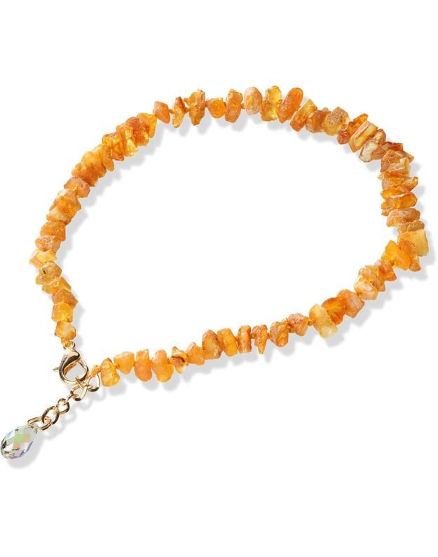SC LIGHT TURQUOISE series: Baltic Amber collar with Swarovski LIGHT TURQUOISE crystal